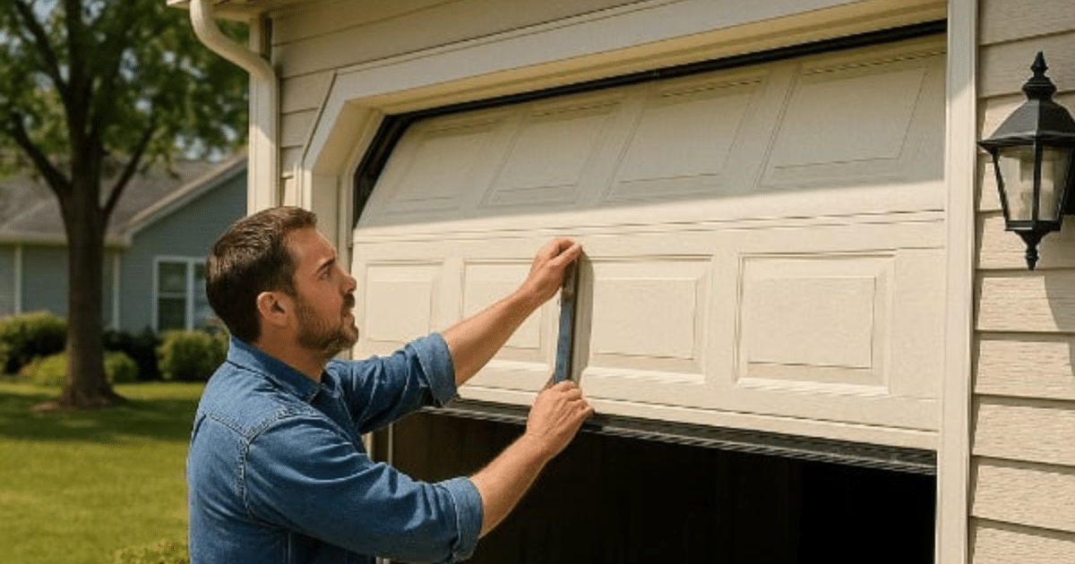 how do you adjust a garage door