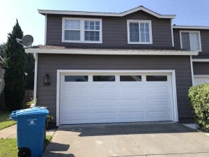 white garage door