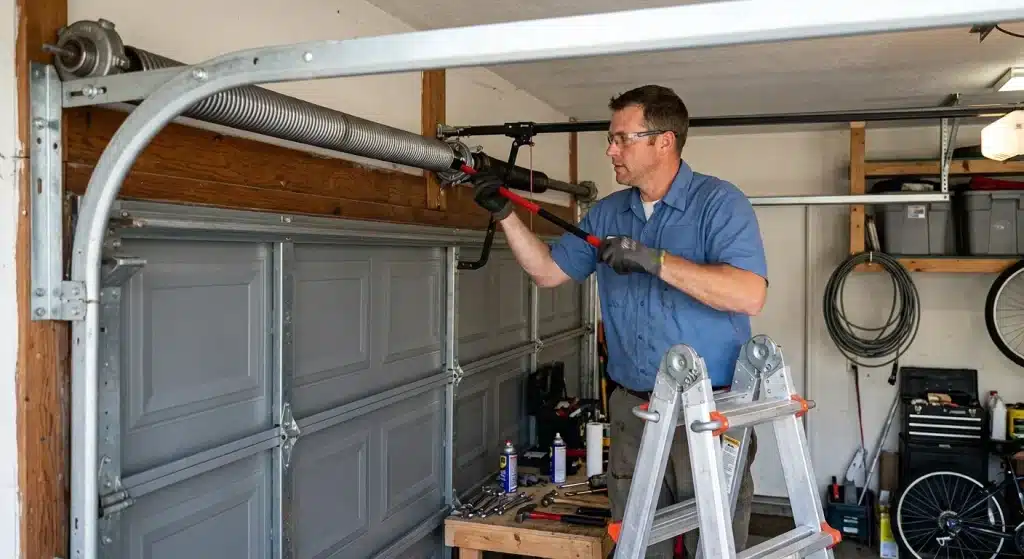 generate image of an garage door spring