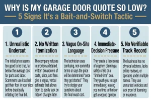 Why Is My Garage Door Quote So Low? 5 Signs It's a Bait-and-Switch Tactic